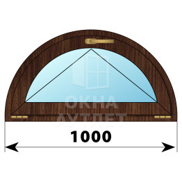 Полукругое откидное окно из дуба D1000 ОА-49037