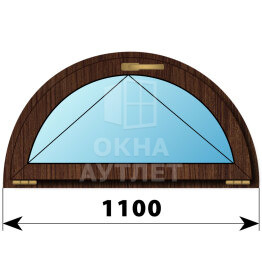 Полукругое откидное окно из дуба D1100 ОА-49067