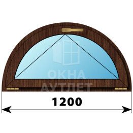 Полукругое откидное окно из дуба D1200 ОА-49082