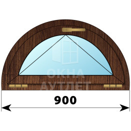 Полукругое откидное окно из дуба D900 ОА-48959