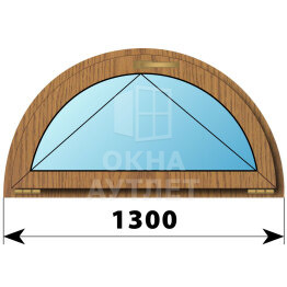 Полукругое откидное окно из лиственницы D1300 ОА-48579