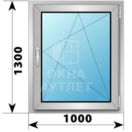 Поворотно-откидное алюминиевое окно 1000×1300 ОА-54508