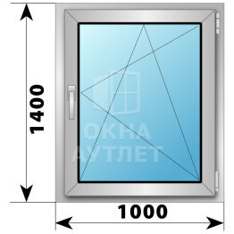 Поворотно-откидное алюминиевое окно 1000×1400 ОА-54544
