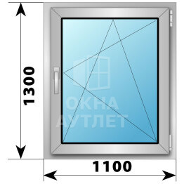 Поворотно-откидное алюминиевое окно 1100×1300 ОА-54553