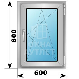 Поворотно-откидное алюминиевое окно 600×800 ОА-54016