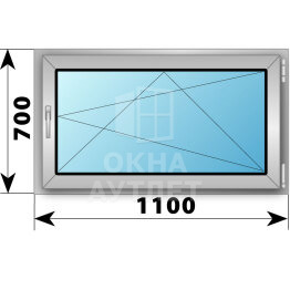 Поворотно-откидное деревянно-алюминиевое окно 1100×700 ОА-49265