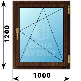 Поворотно-откидное окно из дуба 1000×1200 ОА-45960