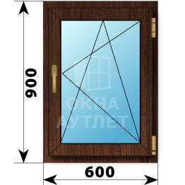 Поворотно-откидное окно из дуба 600×900 ОА-45138