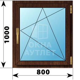 Поворотно-откидное окно из дуба 800×1000 ОА-49529