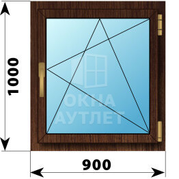 Поворотно-откидное окно из дуба 900×1000 ОА-45666
