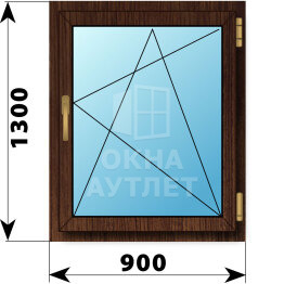 Поворотно-откидное окно из дуба 900×1300 ОА-45993