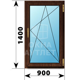 Поворотно-откидное окно из дуба 900×1400 ОА-49913