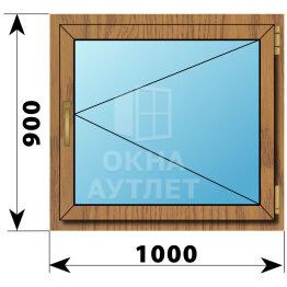 Поворотно-откидное окно из лиственницы 1000×900 ОА-44826