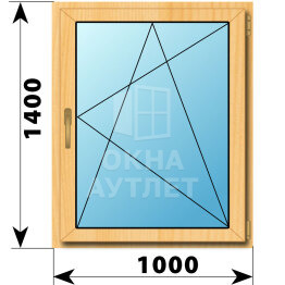 Поворотно-откидное окно из сосны 1000×1400 ОА-43228