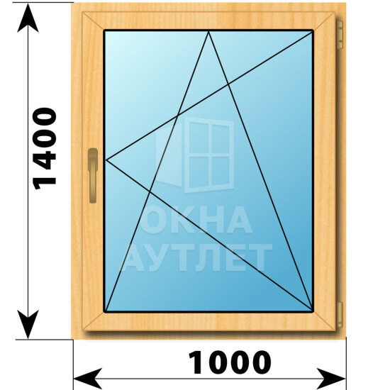 Поворотно-откидное окно из сосны 1000×1400 ОА-43228