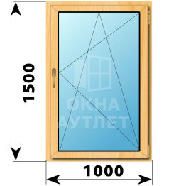 Поворотно-откидное окно из сосны 1000×1500 ОА-43240