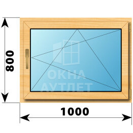 Поворотно-откидное окно из сосны 1000×800 ОА-41599