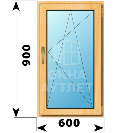 Поворотно-откидное окно из сосны 600×900 ОА-41449