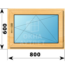Поворотно-откидное окно из сосны 800×600 ОА-41170