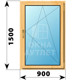Поворотно-откидное окно из сосны 900×1500 ОА-41863