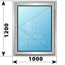 Поворотное алюминиевое окно 1000×1200 ОА-54376
