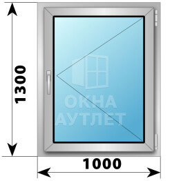 Поворотное алюминиевое окно 1000×1300 ОА-54427