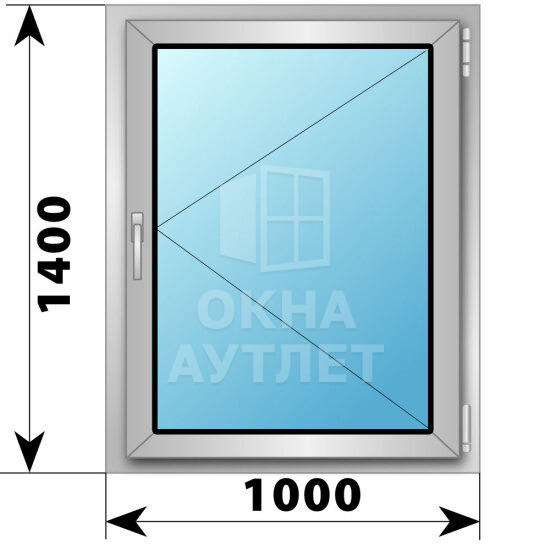Поворотное алюминиевое окно 1000×1400 ОА-54472