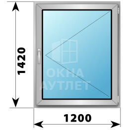 Поворотное алюминиевое окно 1200×1420 ОА-54571