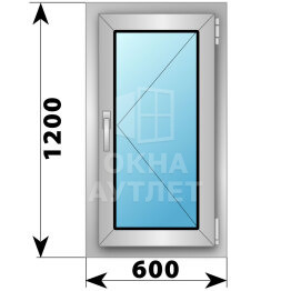Поворотное алюминиевое окно 600×1200 ОА-54097