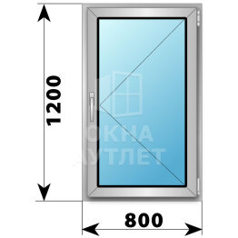 Поворотное алюминиевое окно 800×1200 ОА-54244