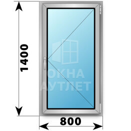 Поворотное алюминиевое окно 800×1400 ОА-54358