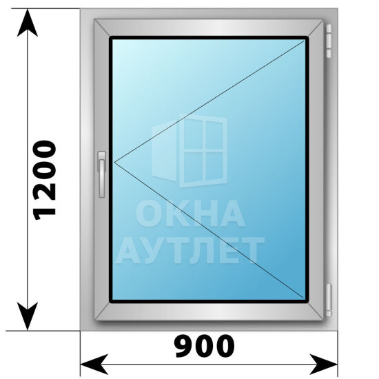 Поворотное алюминиевое окно 900×1200 ОА-54310