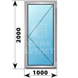 Поворотное деревянно-алюминиевое окно 1000×2000 ОА-46503
