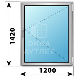 Поворотное деревянно-алюминиевое окно 1200×1420 ОА-49943