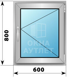 Поворотное деревянно-алюминиевое окно 600×800 ОА-44397