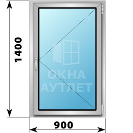 Поворотное деревянно-алюминиевое окно 900×1400 ОА-45639