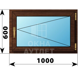 Поворотное окно из дуба 1000×600 ОА-45135