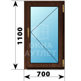 Поворотное окно из дуба 700×1100 ОА-49436