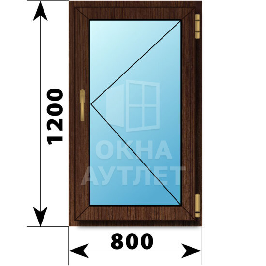 Поворотное окно из дуба 800×1200 ОА-49613