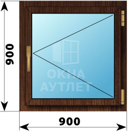 Поворотное окно из дуба 900×900 ОА-49478