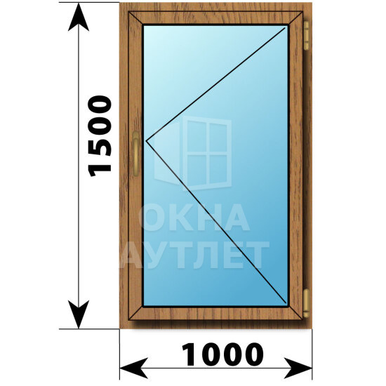 Поворотное окно из лиственницы 1000×1500 ОА-49424