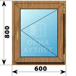 Поворотное окно из лиственницы 600×800 ОА-44277