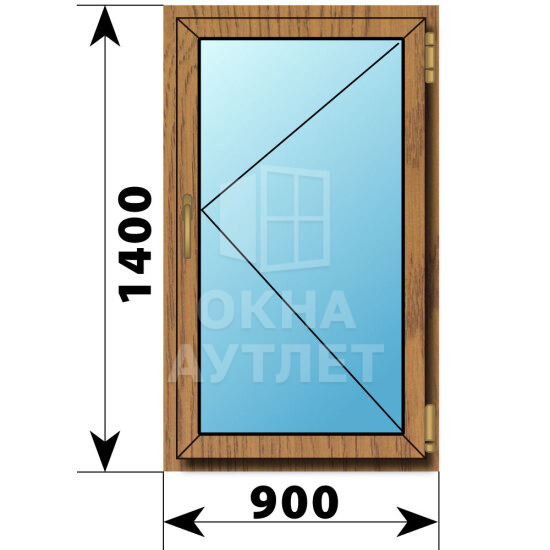 Поворотное окно из лиственницы 900×1400 ОА-45201