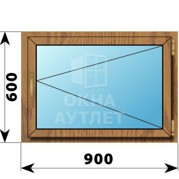 Поворотное окно из лиственницы 900×600 ОА-44334