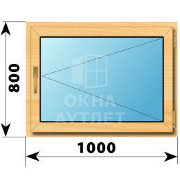 Поворотное окно из сосны 1000×800 ОА-41554
