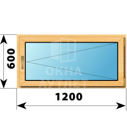 Поворотное окно из сосны 1200×600 ОА-41521