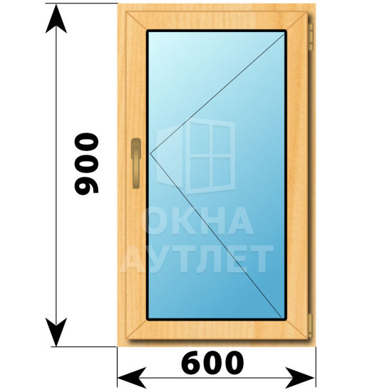 Поворотное окно из сосны 600×900 ОА-41395