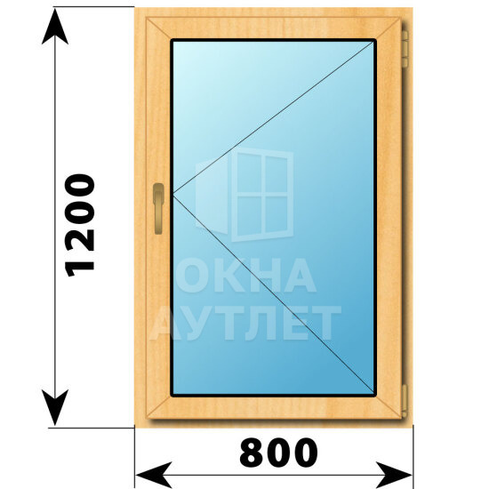Поворотное окно из сосны 800×1200 ОА-41620