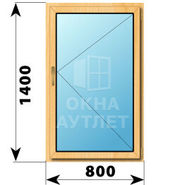 Поворотное окно из сосны 800×1400 ОА-41698