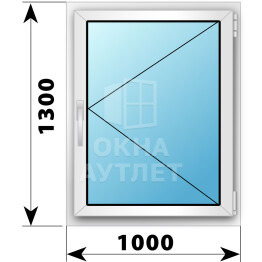 Поворотное пластиковое окно 1000×1300 ОА-39592